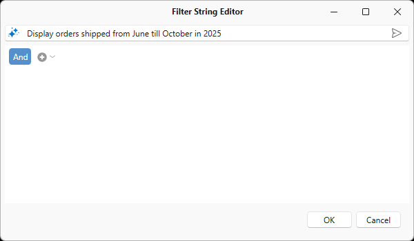 Prompt to Expression - WPF Filter Editor, DevExpress Reports