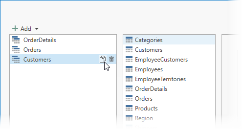 Manage Queries Dialog: Copy or Remove a Query