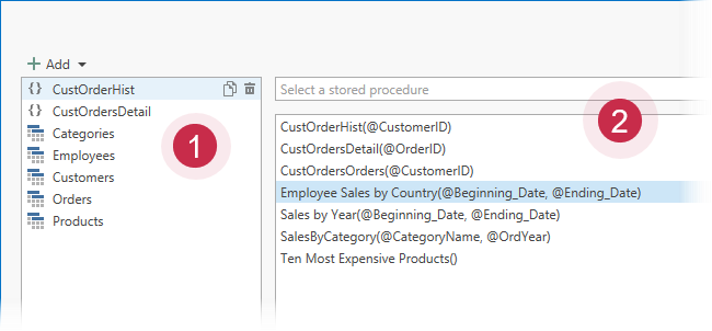 Manage Queries Dialog: Modify a Stored Procedure