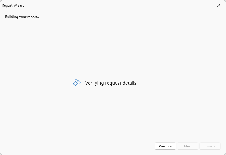 AI Report Building in Progress