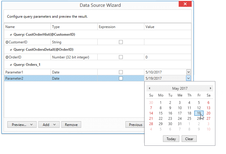 wpf-report-wizard-query-parameters-static-value