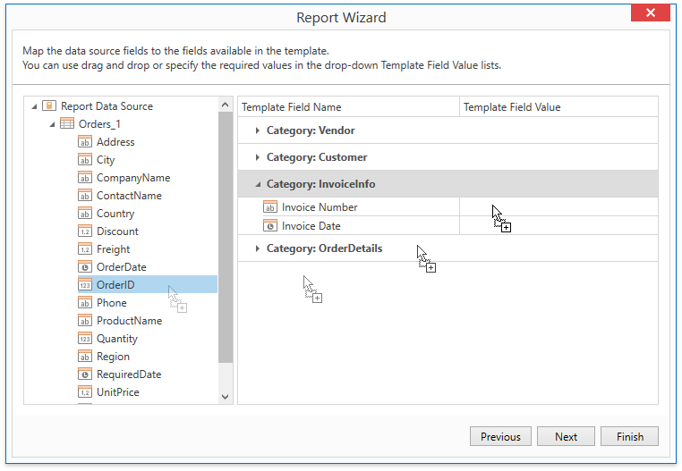 wpf-report-wizard-template-report-map-fields-drag-and-drop