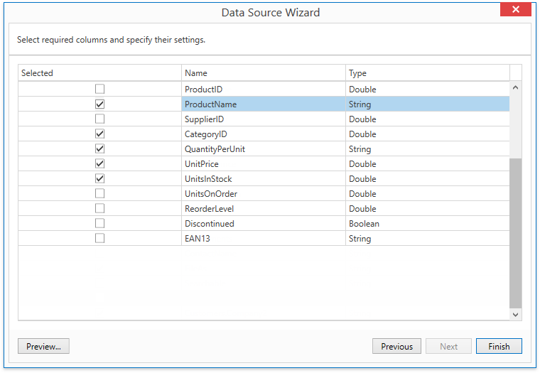 WpfReportWizard_Excel_ChooseColumns