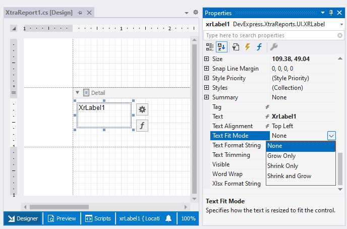 xrlabel-text-fit-mode-properties-window