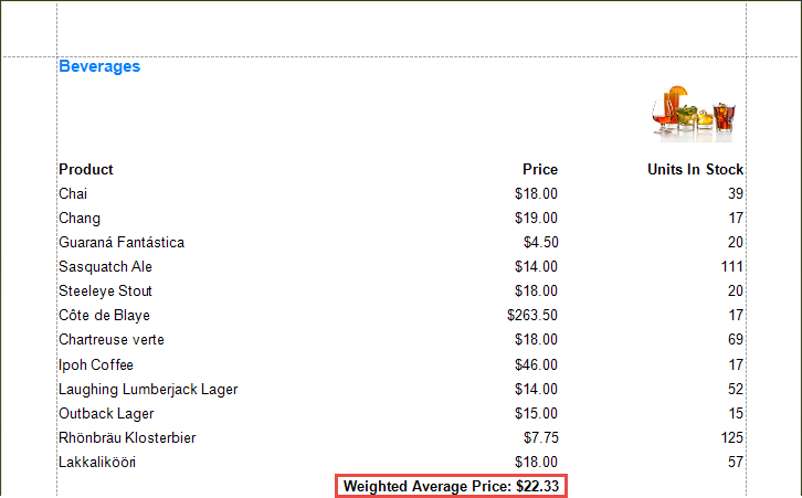 xtrareports-weighted-average