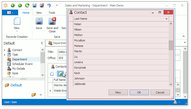 XAF Windows Forms Popup Window, DevExpress
