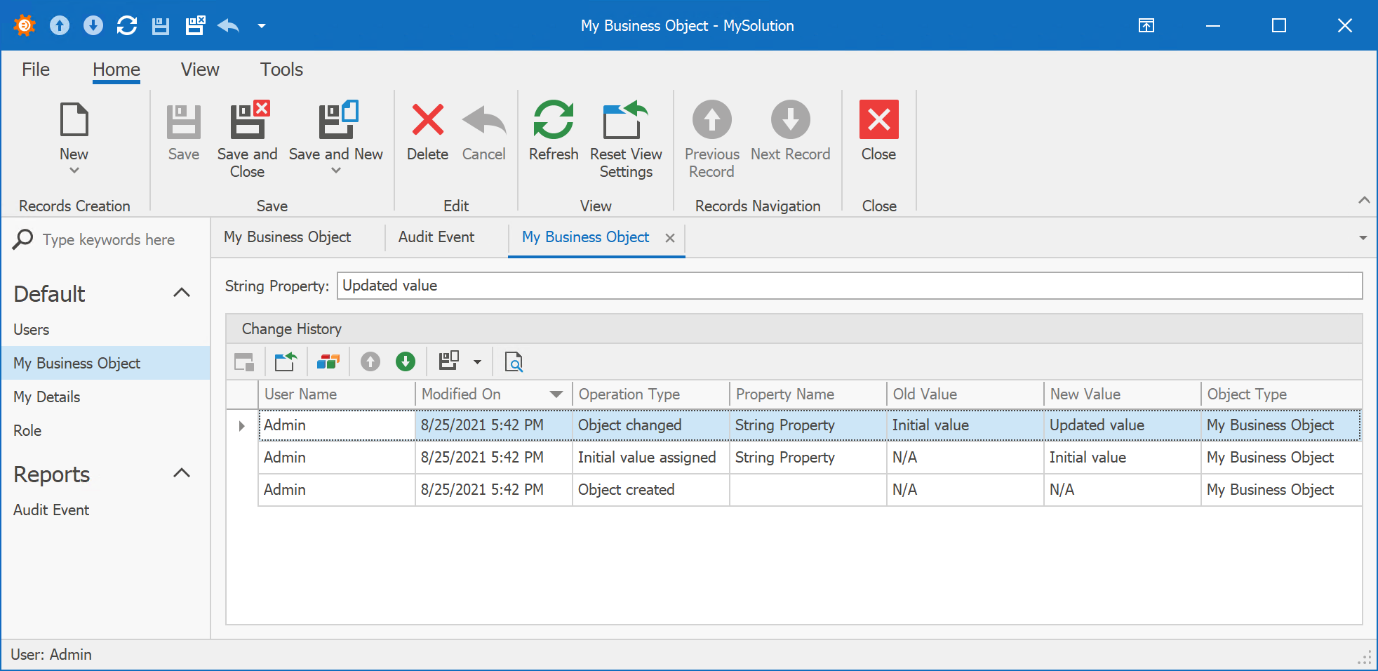 Audit Trail Module (EF Core) | XAF: Cross-Platform .NET App UI & Web ...