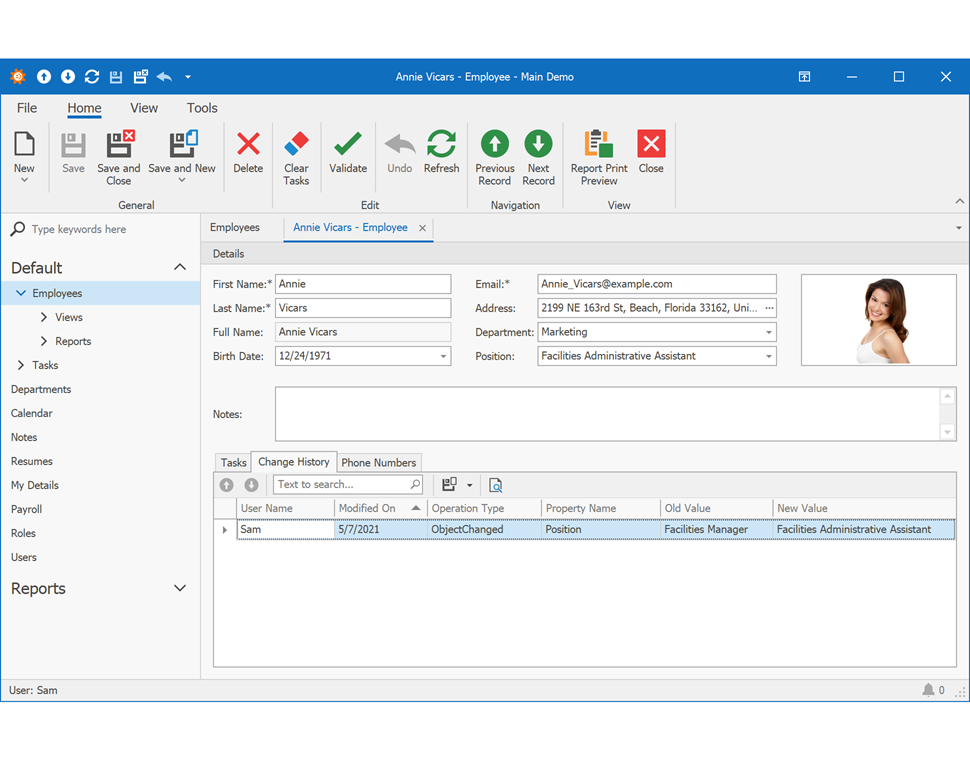 The Audit Trail System in the WinForms application