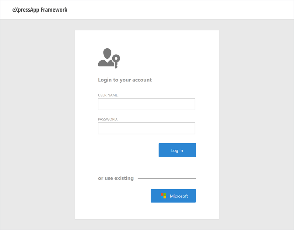 The extended login form