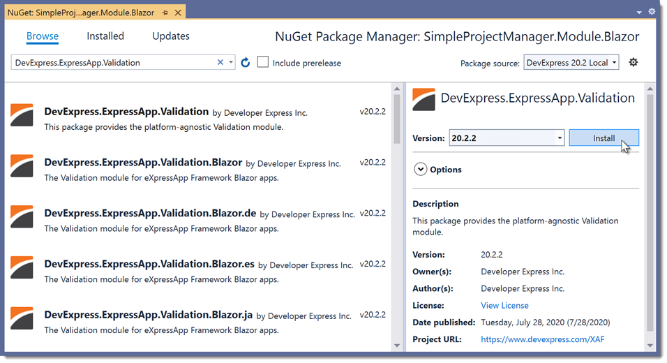 Add the NuGet Package to the shared project