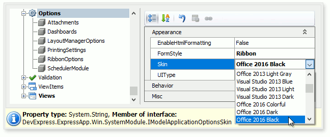 WinForms-IModelApplicationOptionsSkin-Skin