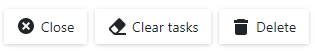 The Clear tasks Action is active.