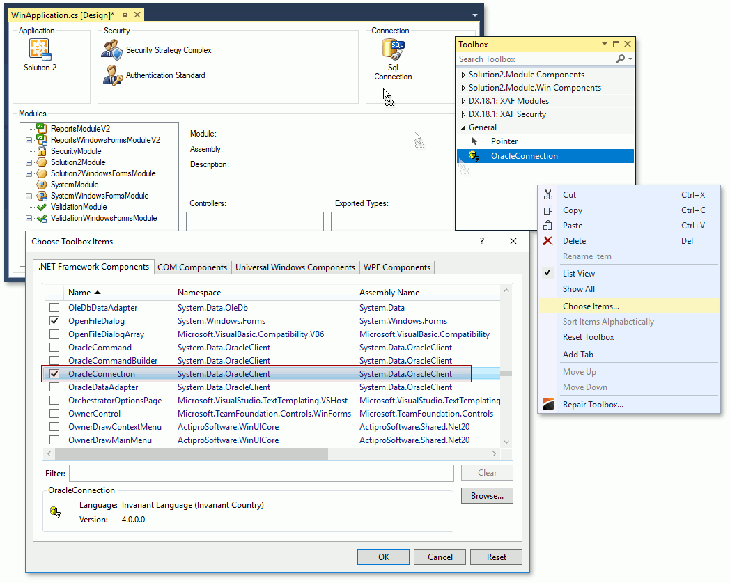 visual studio winforms connection string on install