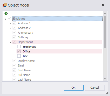 Object Model Window