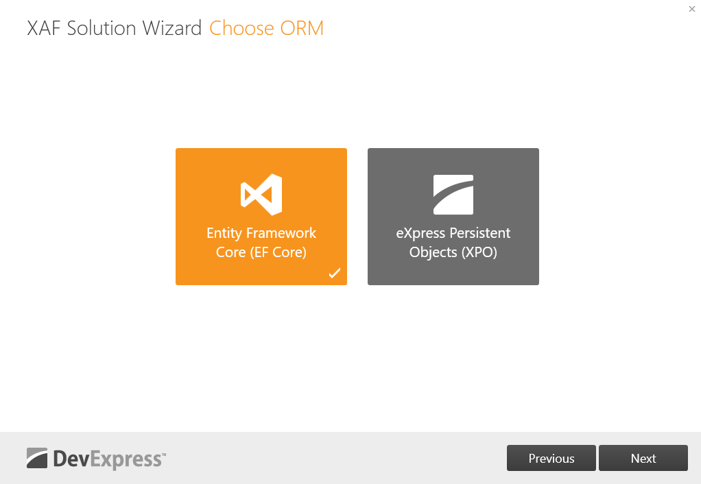 Choose the ORM 