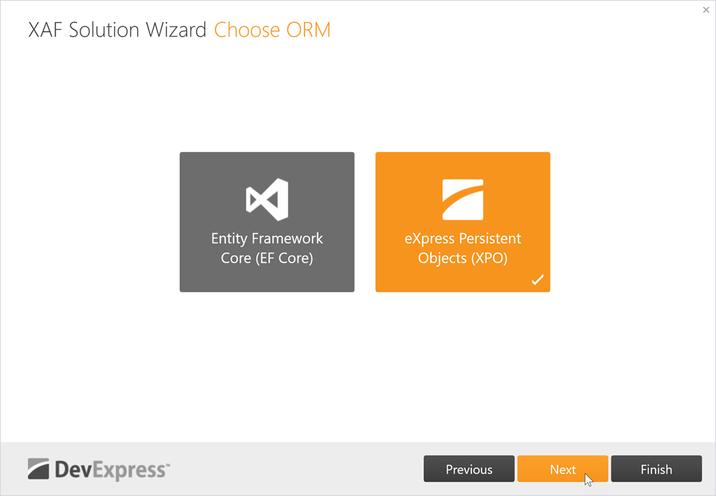 Choose the ORM 