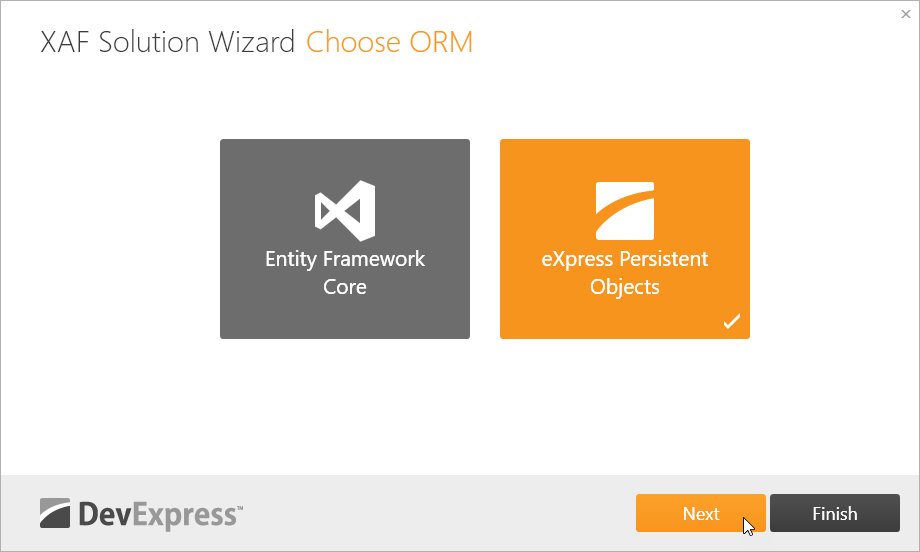 Choose the ORM 