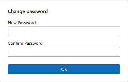 Change Password On First Logon Dialog