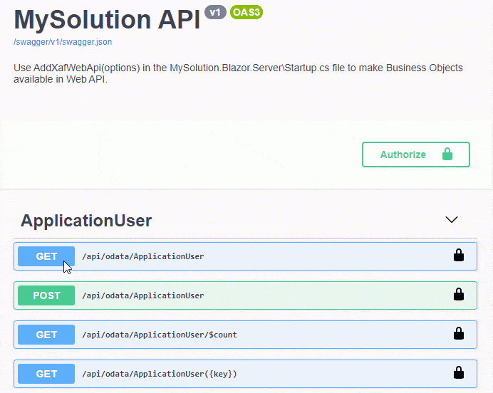 Test the Web API Service
