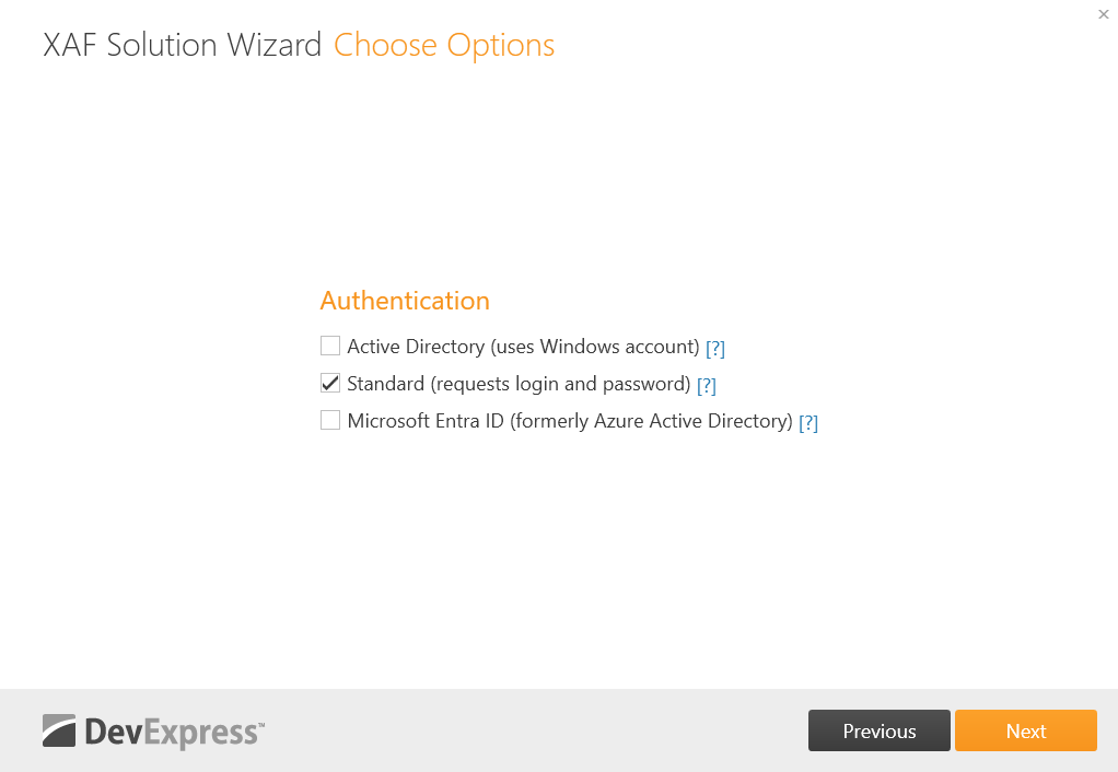 Select authentication