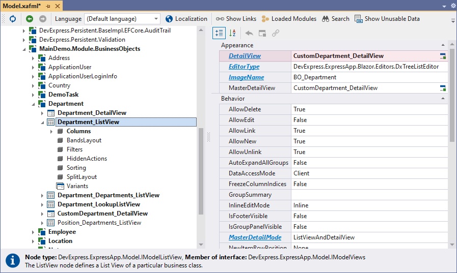 DevExpress XAF - Change a Default Detail View