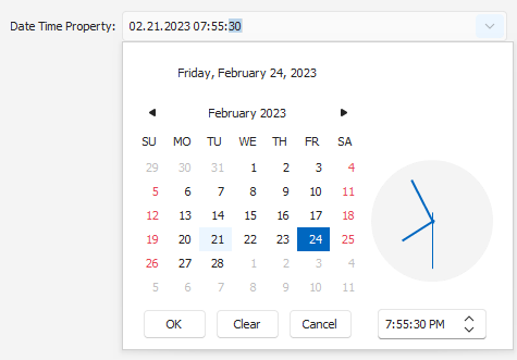 A Custom Calendar Property Editor in a Windows Forms Application