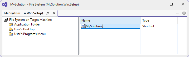 New shortcut name