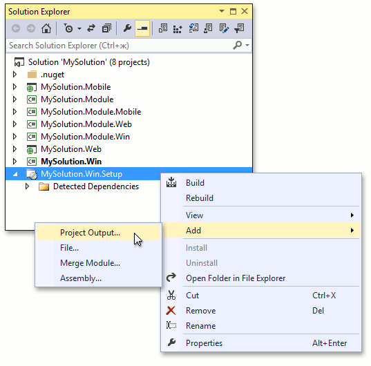 Setup Project Deployment Of A Windows Forms Application Expressapp Framework Devexpress Documentation