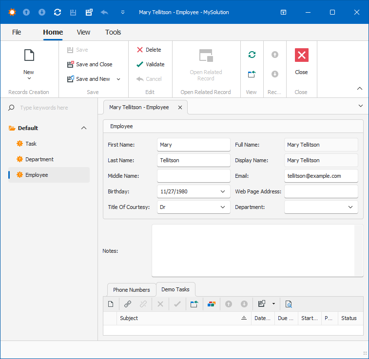 Windows Forms Collection Property in the UI