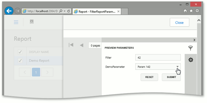 FilterReportParameterLookup