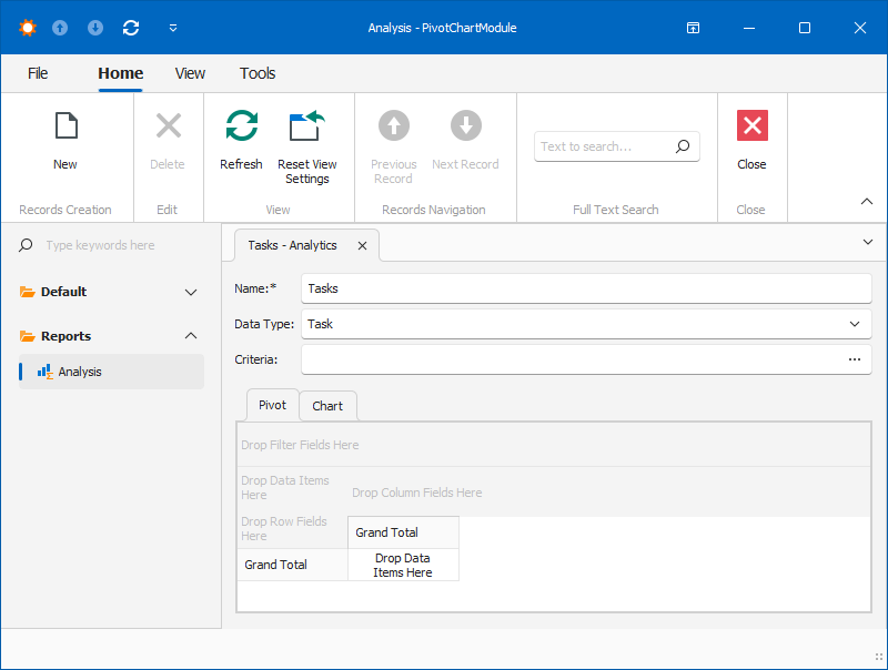 Bind Analysis Data, DevExpress