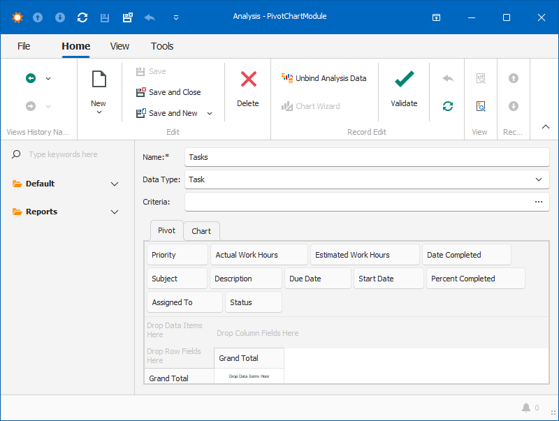 New Analysis object, DevExpress