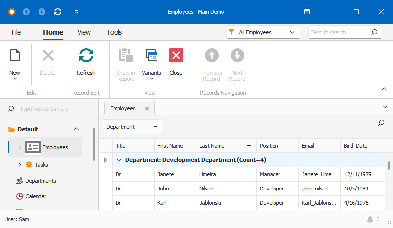 Employee with custom image - WinForms