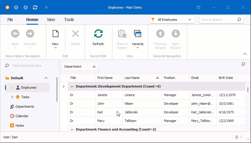 Windows Forms SDI, DevExpress