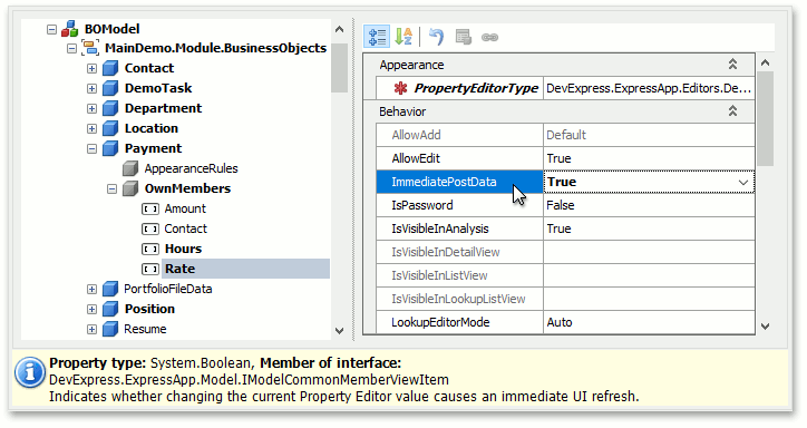 Default property c