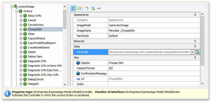 IModelAction.Controller