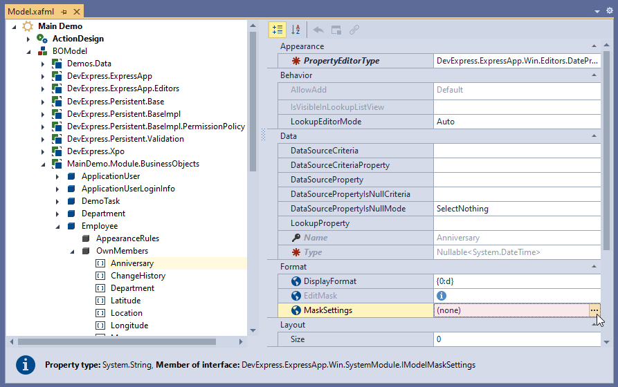 Open the Mask Settings dialog