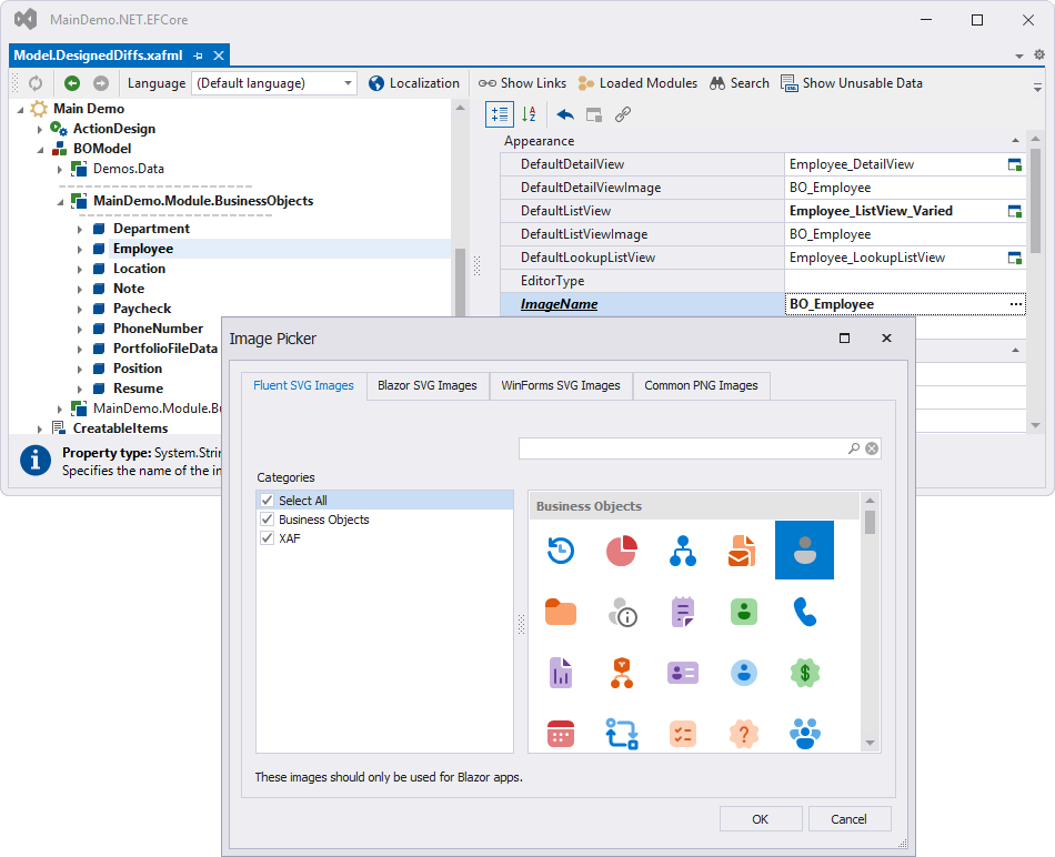 ModelEditor Image Picker