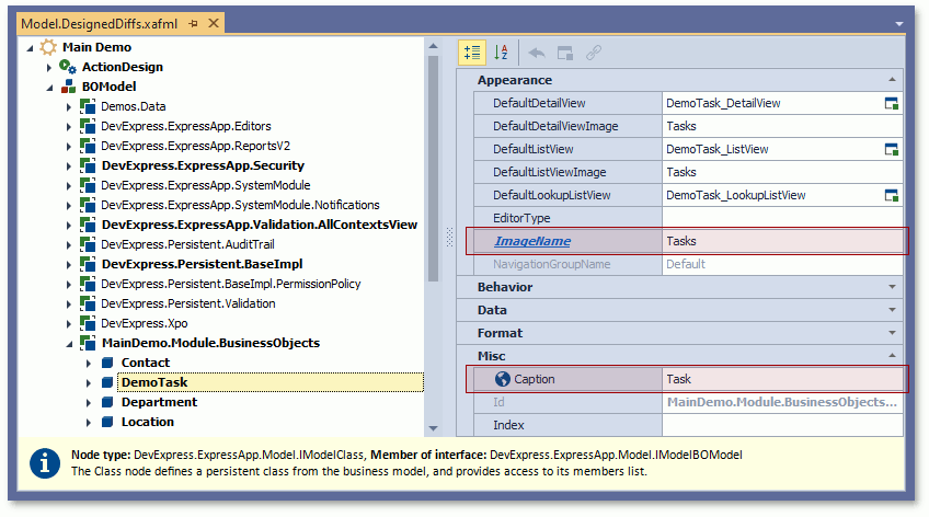 ModelDefault attribute in Model Editor