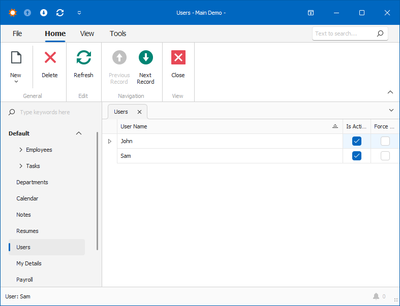 XAF Windows Forms Navigation Control, DevExpress