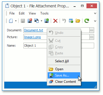 File Attachment Properties WinForms