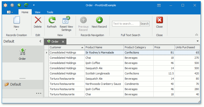 pivotgrid devexpress