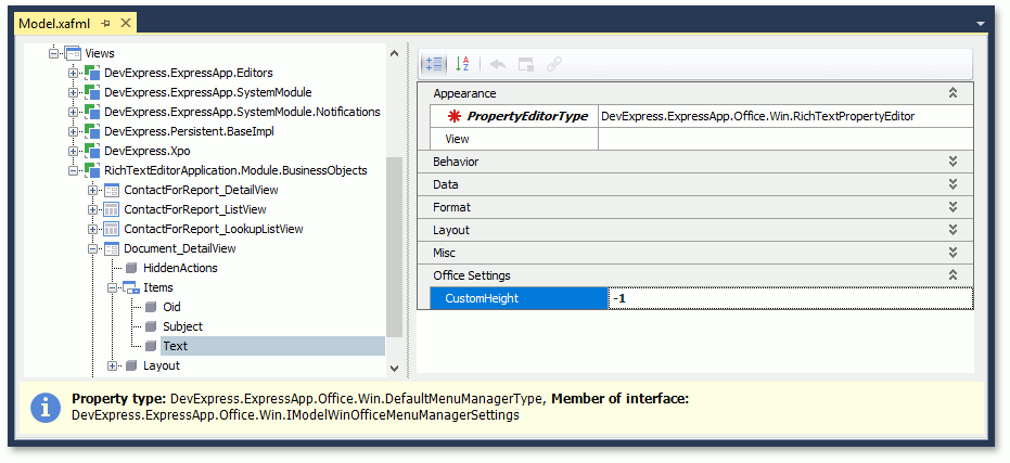 Custom height