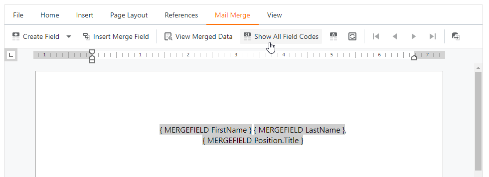 Show All Field Codes in an ASP.NET Core Blazor application