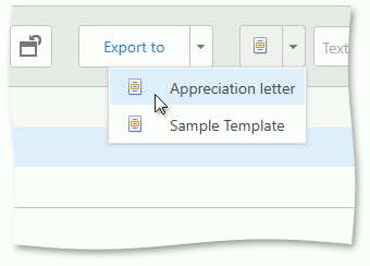 **Show in document** in an ASP.NET application