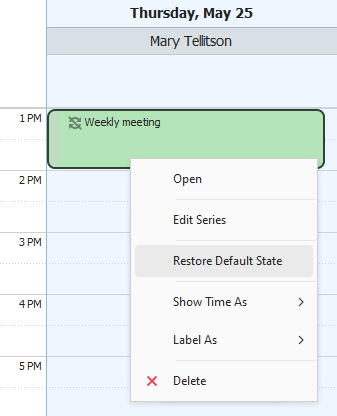 Scheduler Restore Default State in Windows Forms, DevExpress