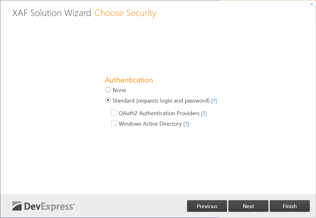 solution wizard ASP.NET Core Blazor ui security oauth2