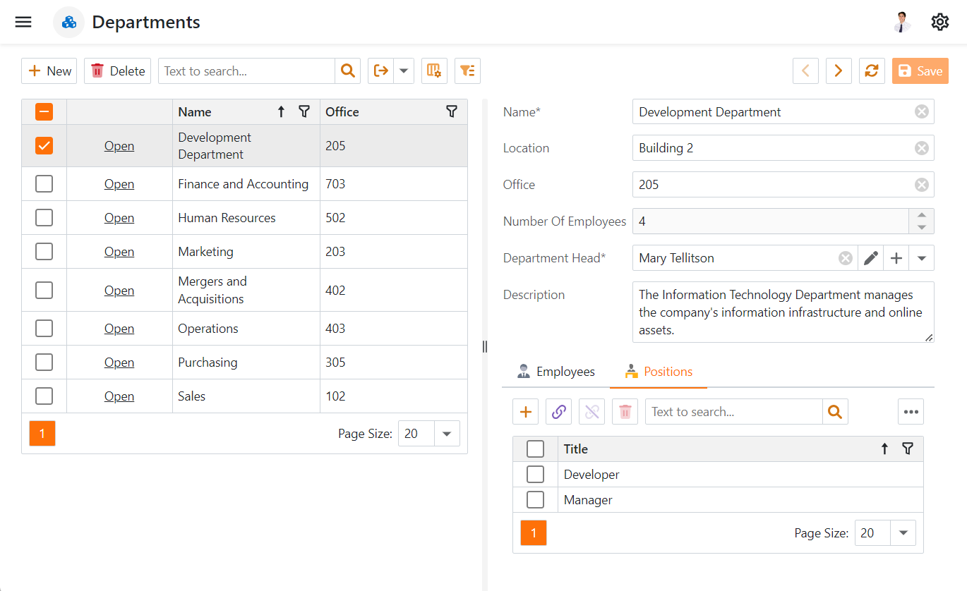 XAF ASP.NET Core Blazor Split Layout, DevExpress