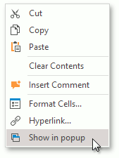Show in popup context menu command