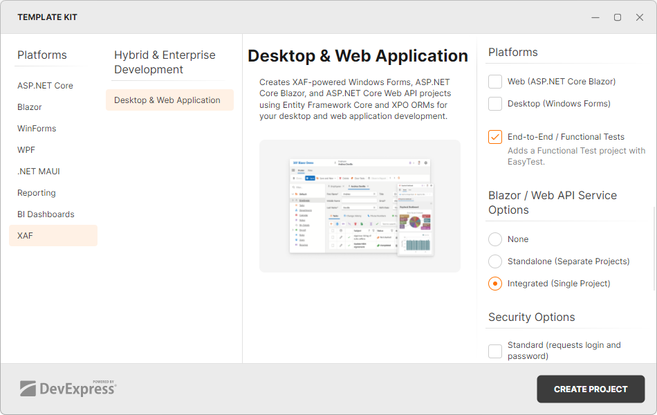 Add Functional Tests option in the Template Kit